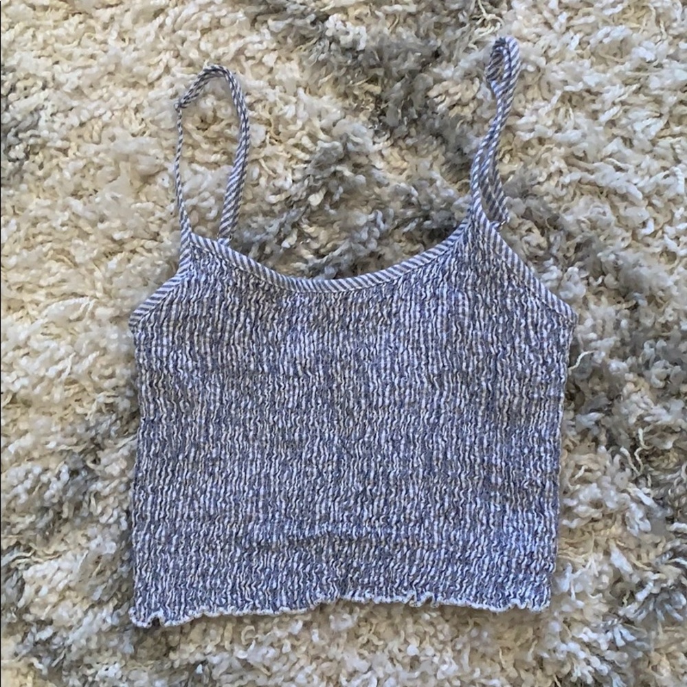 Brandy Melville- Blue and White striped tank